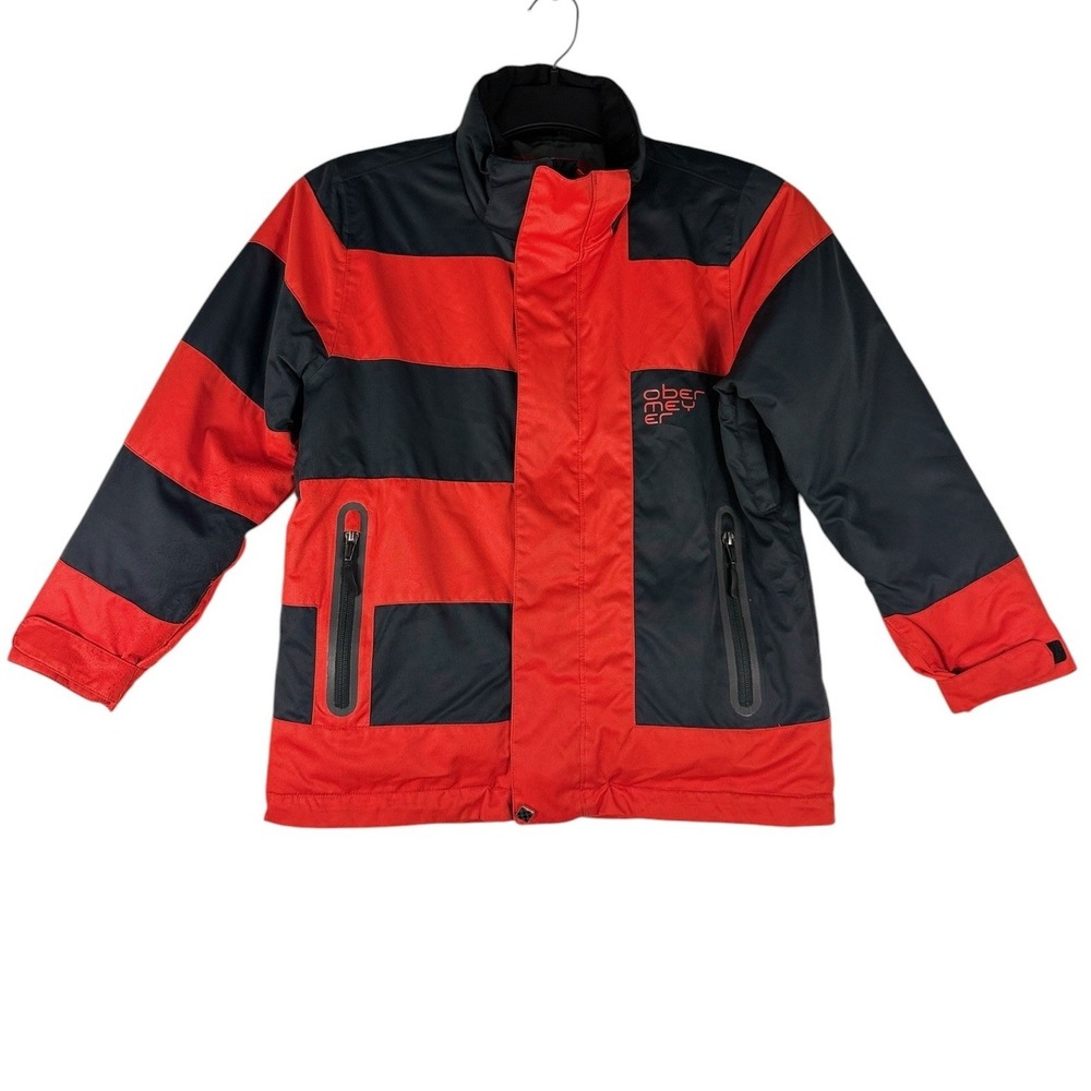 Obermeyer Renegade Ski Jacket Boys 10 Red‎ Black Insulated Snowboard Coat